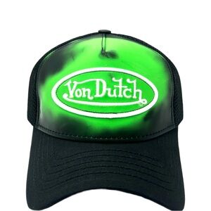 Von Dutch Color Changing Black to Green Trucker Hat NWT